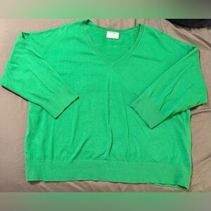 Old Navy Bright Green V-Neck Sweater